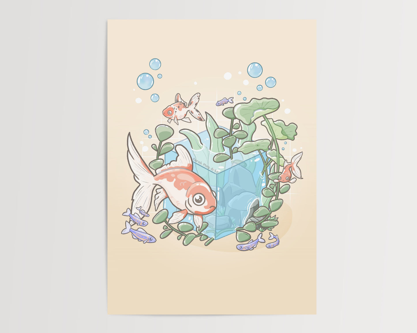 Goldfish Aquascape Print