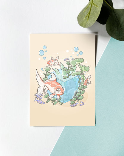 Goldfish Aquascape Print