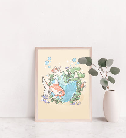 Goldfish Aquascape Print