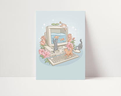 Cat Computer Print