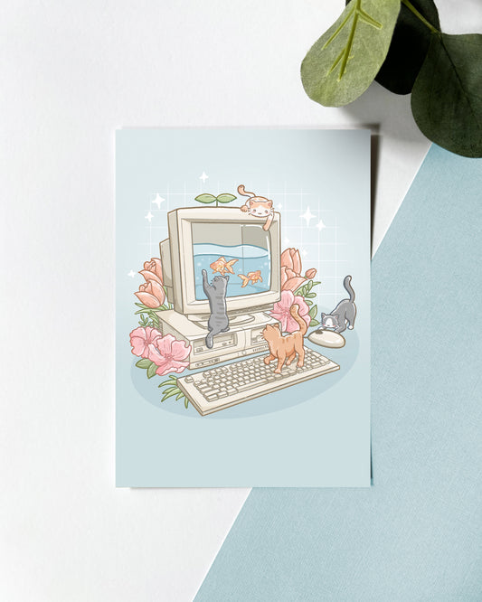Cat Computer Print