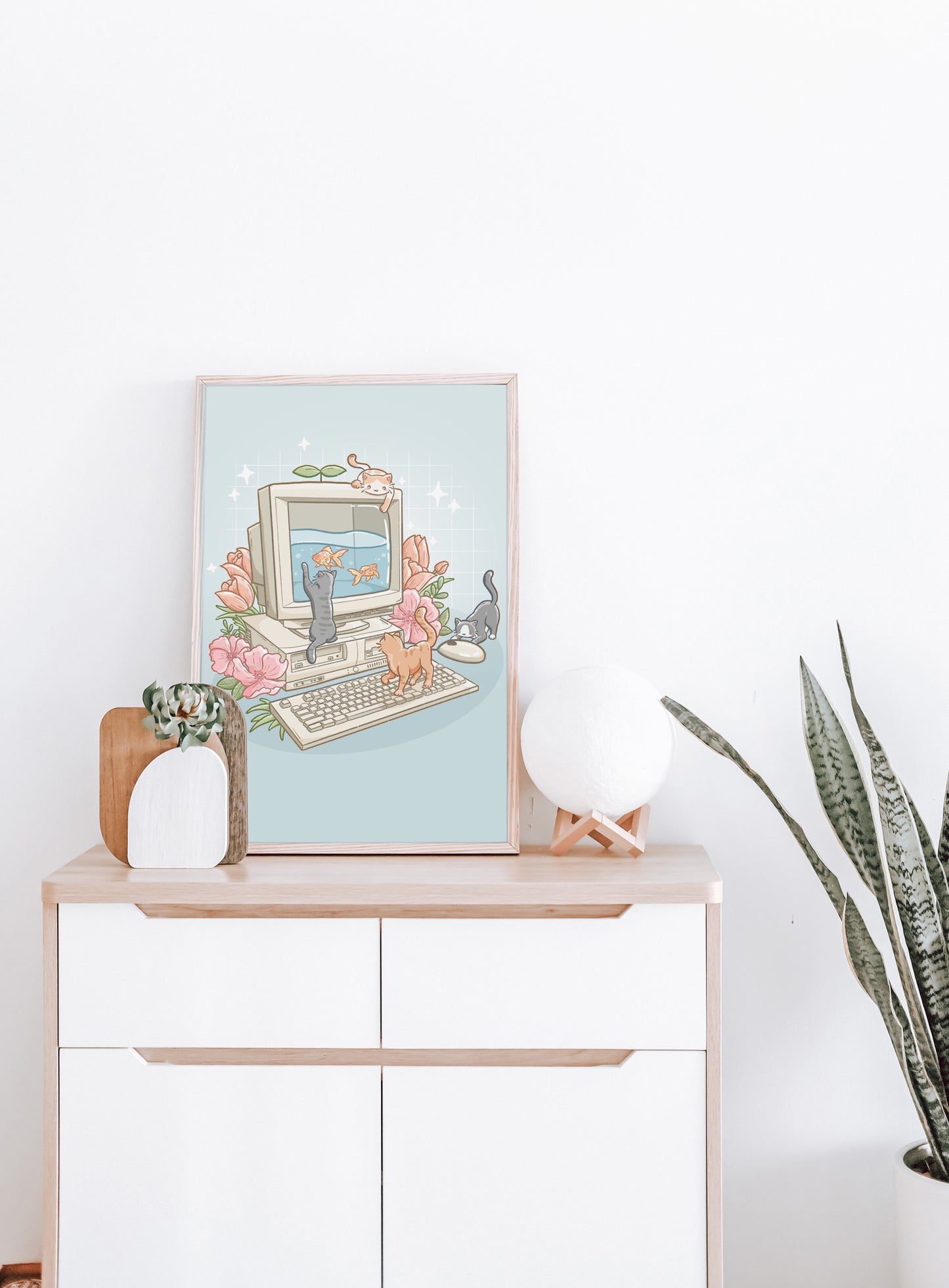 Cat Computer Print