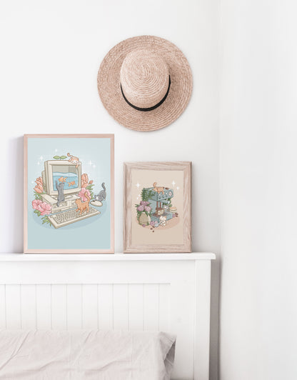 Cat Computer Print