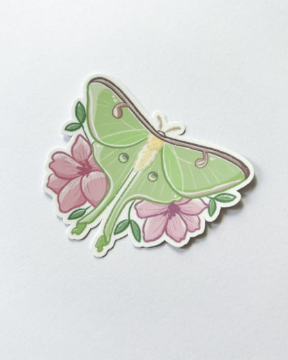 Pelekat Potongan Mati Kalis Air Luna Moth