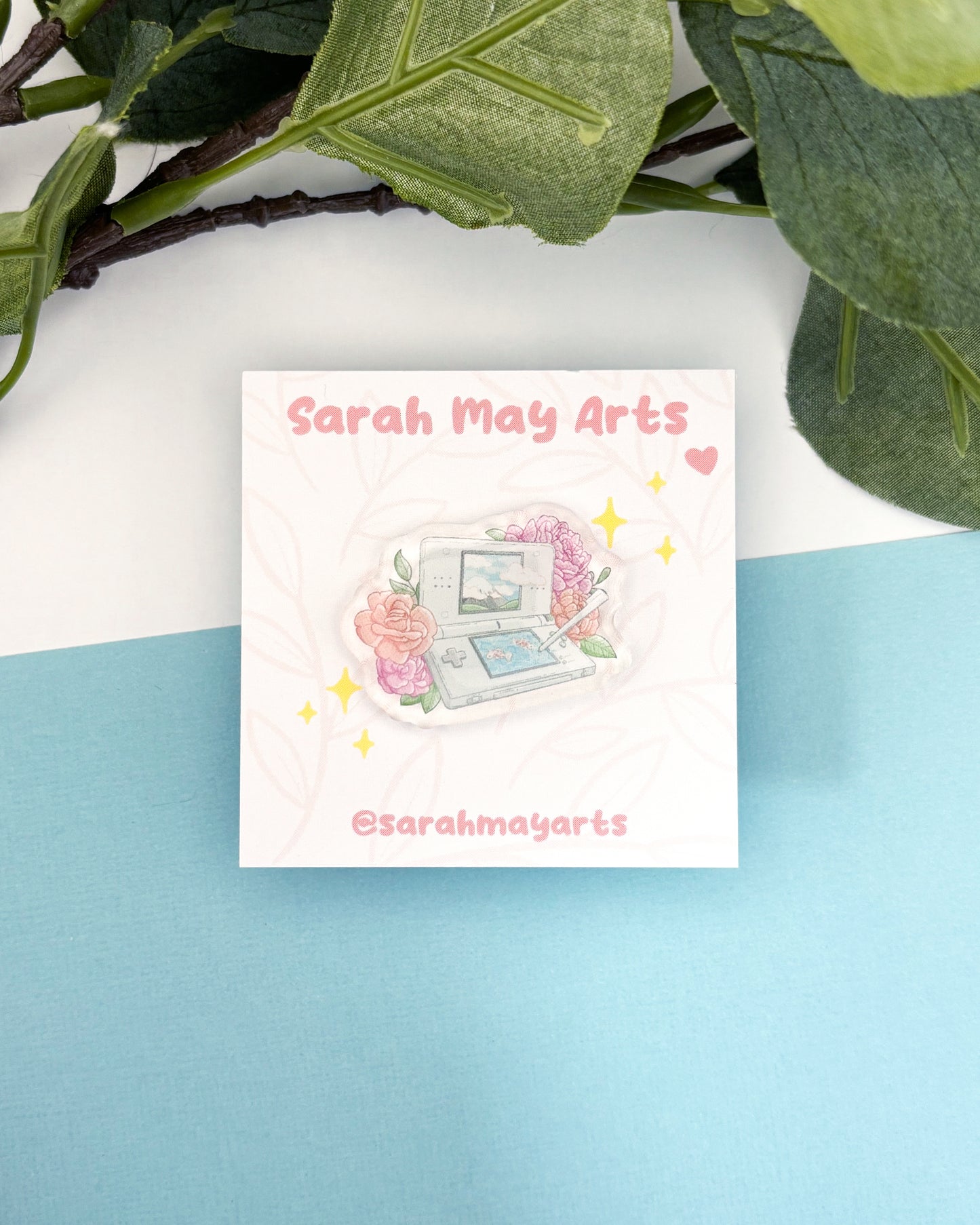 Dual-Screen Handheld Acrylic Pin