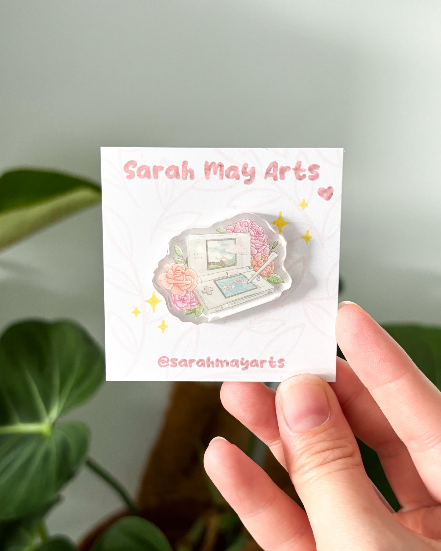 Dual-Screen Handheld Acrylic Pin