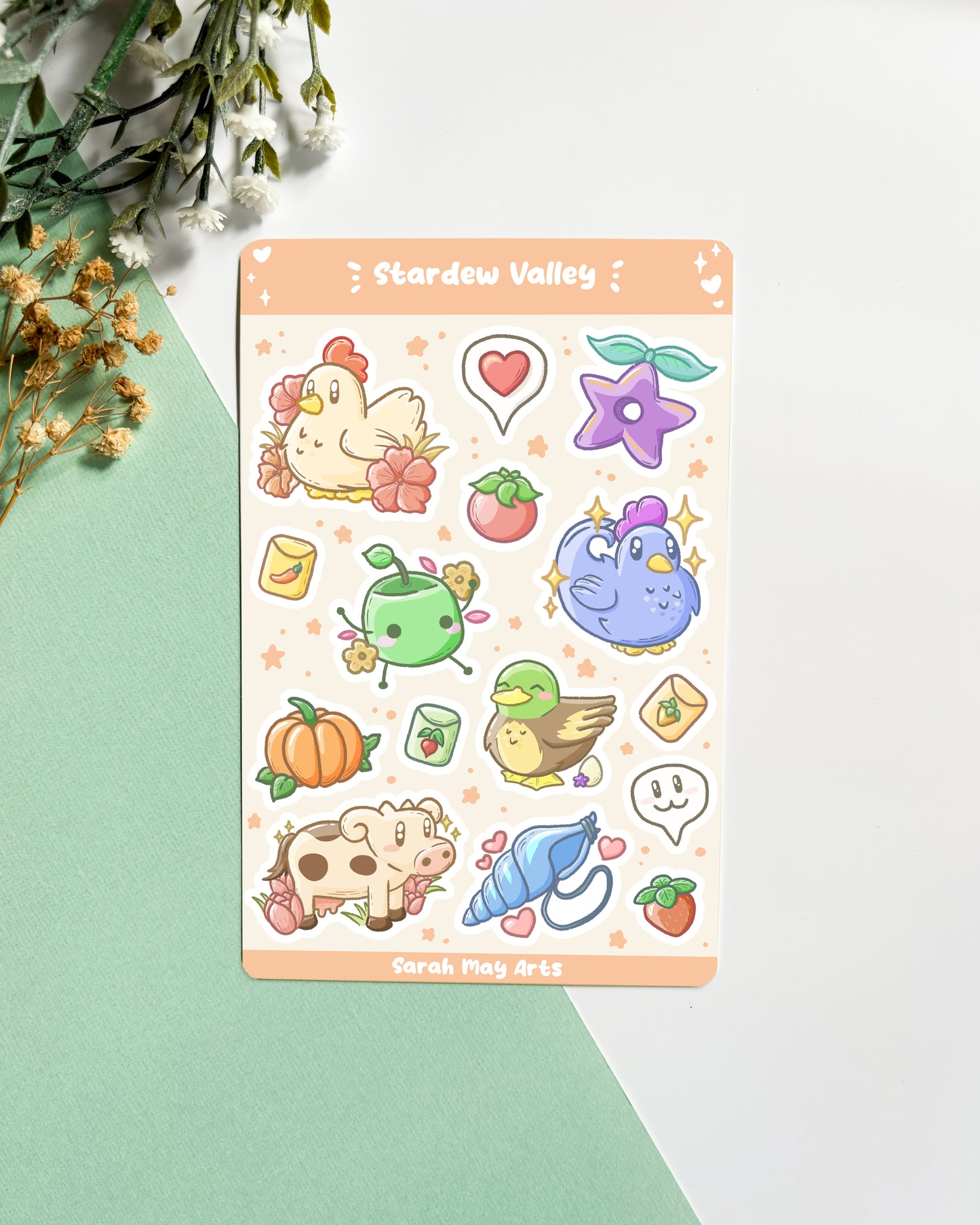 温馨农场山谷贴纸