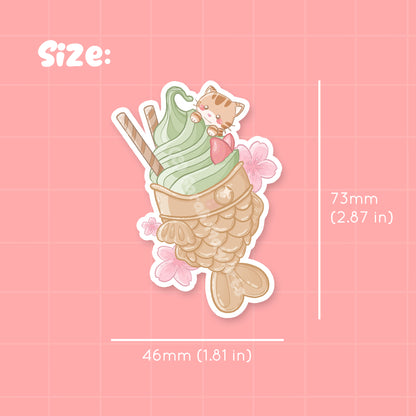 Pelekat Potongan Dadu Kalis Air Taiyaki