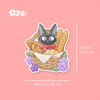 Pelekat Potongan Mati Kalis Air Kucing Hitam Bakeri