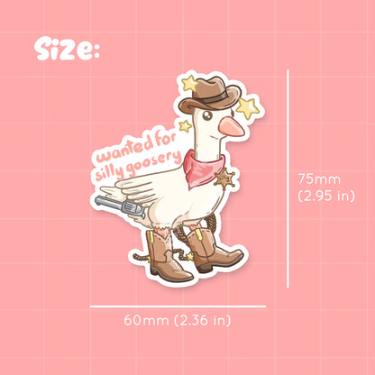 Pelekat Potongan Dadu Kalis Air Angsa Koboi