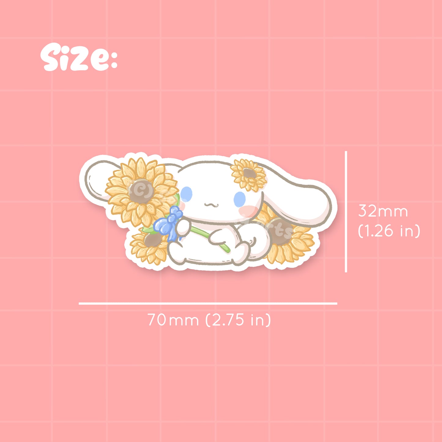 Cinnamon Puppy Waterproof Die Cut Sticker