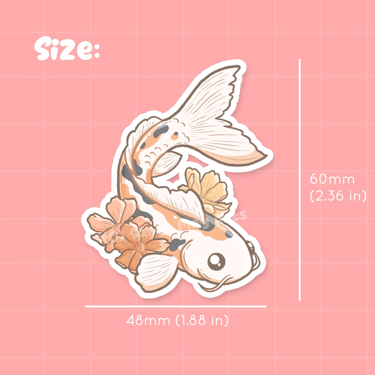 Pelekat Potongan Mati Kalis Air Koi