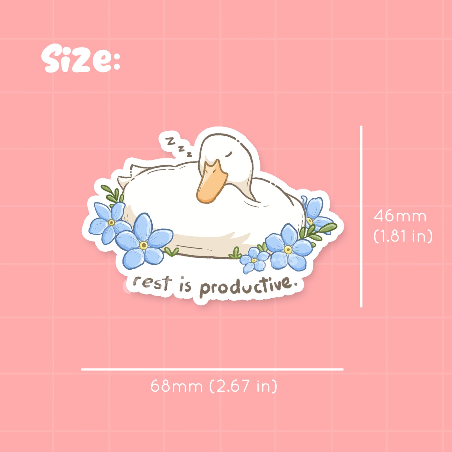 休息才能高效 防水模切贴纸