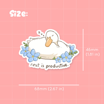 休息才能高效 防水模切贴纸