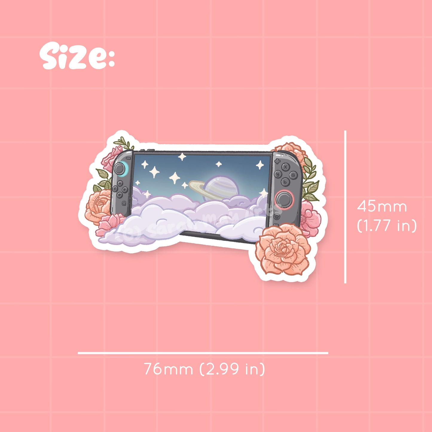 Pelekat Potongan Dadu Kalis Air Konsol Genggam 2