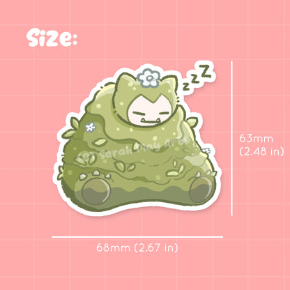 Moss Bear Waterproof Die Cut Sticker