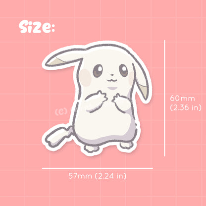 Pale Mouse Waterproof Die Cut Sticker