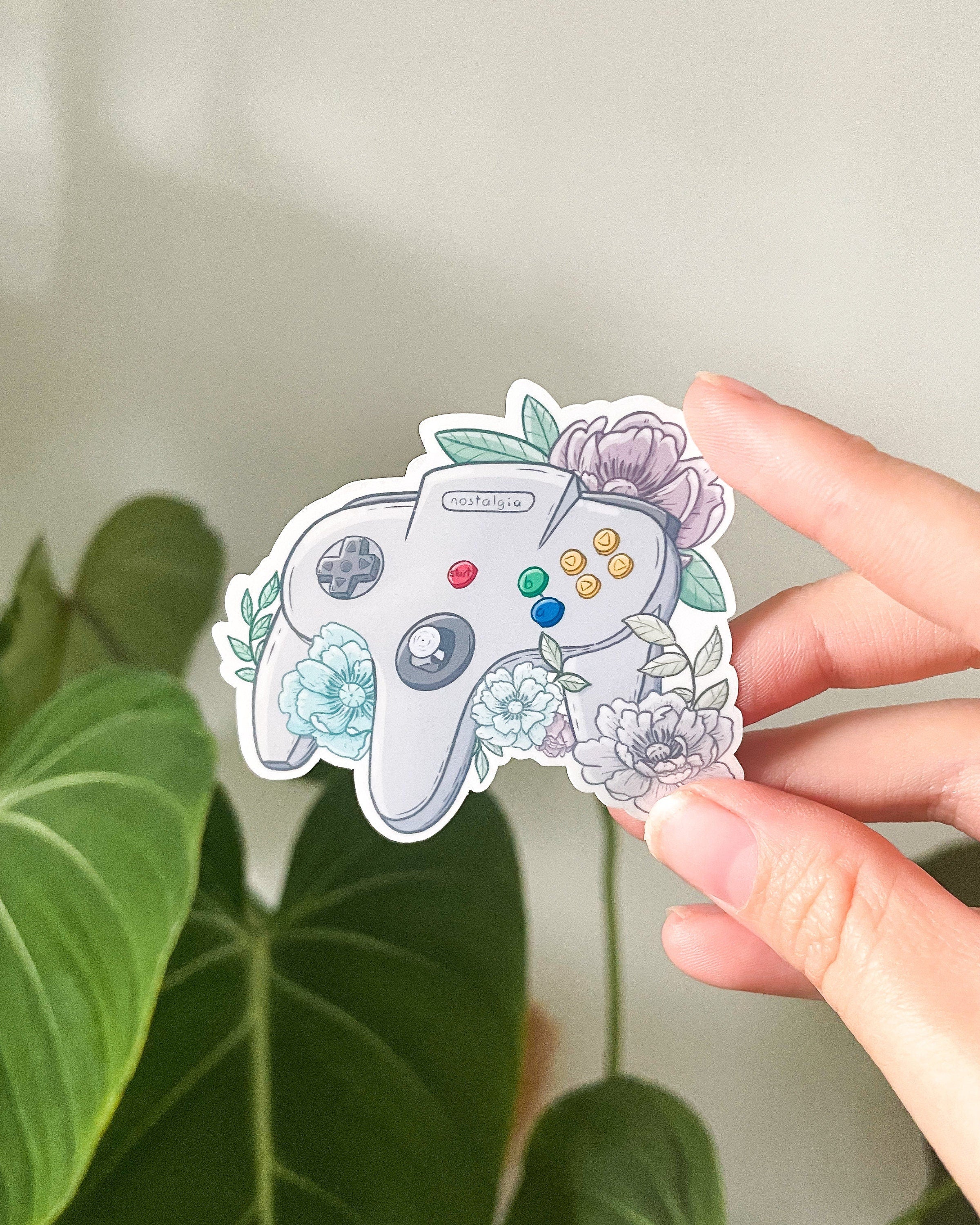 Three-Pronged Controller Waterproof Die Cut Sticker – Sarah May Arts