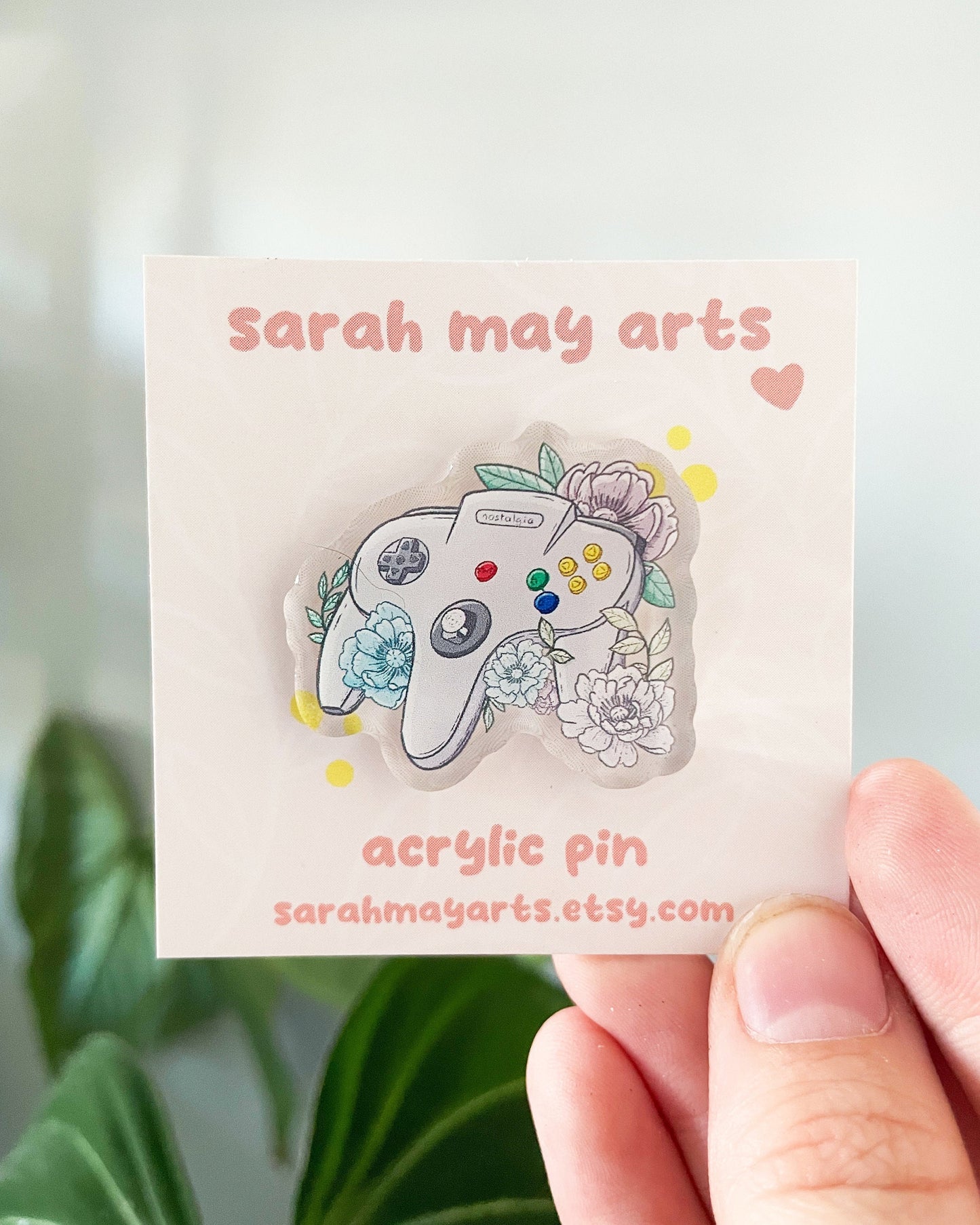 Three-Pronged Controller Acrylic Pin