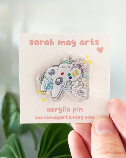 Three-Pronged Controller Acrylic Pin