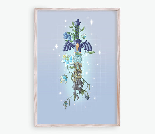 Decayed Hero's Sword Art Print