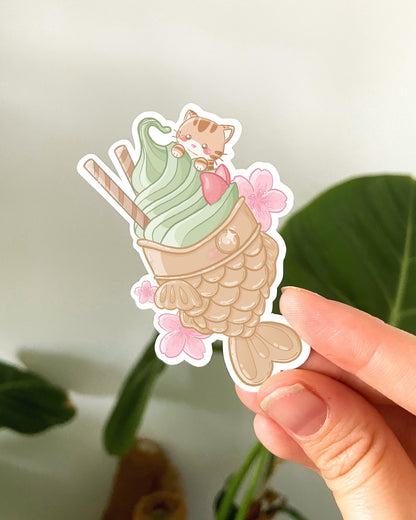 Pelekat Potongan Dadu Kalis Air Taiyaki