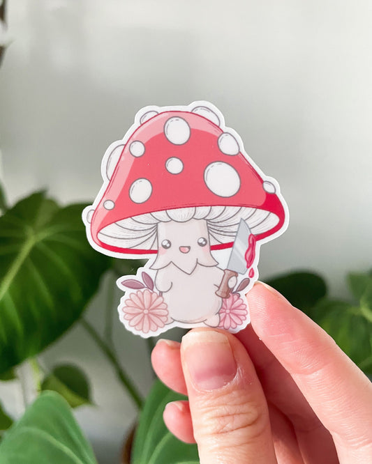 Pelekat Potongan Dadu Kalis Air Pisau Cendawan