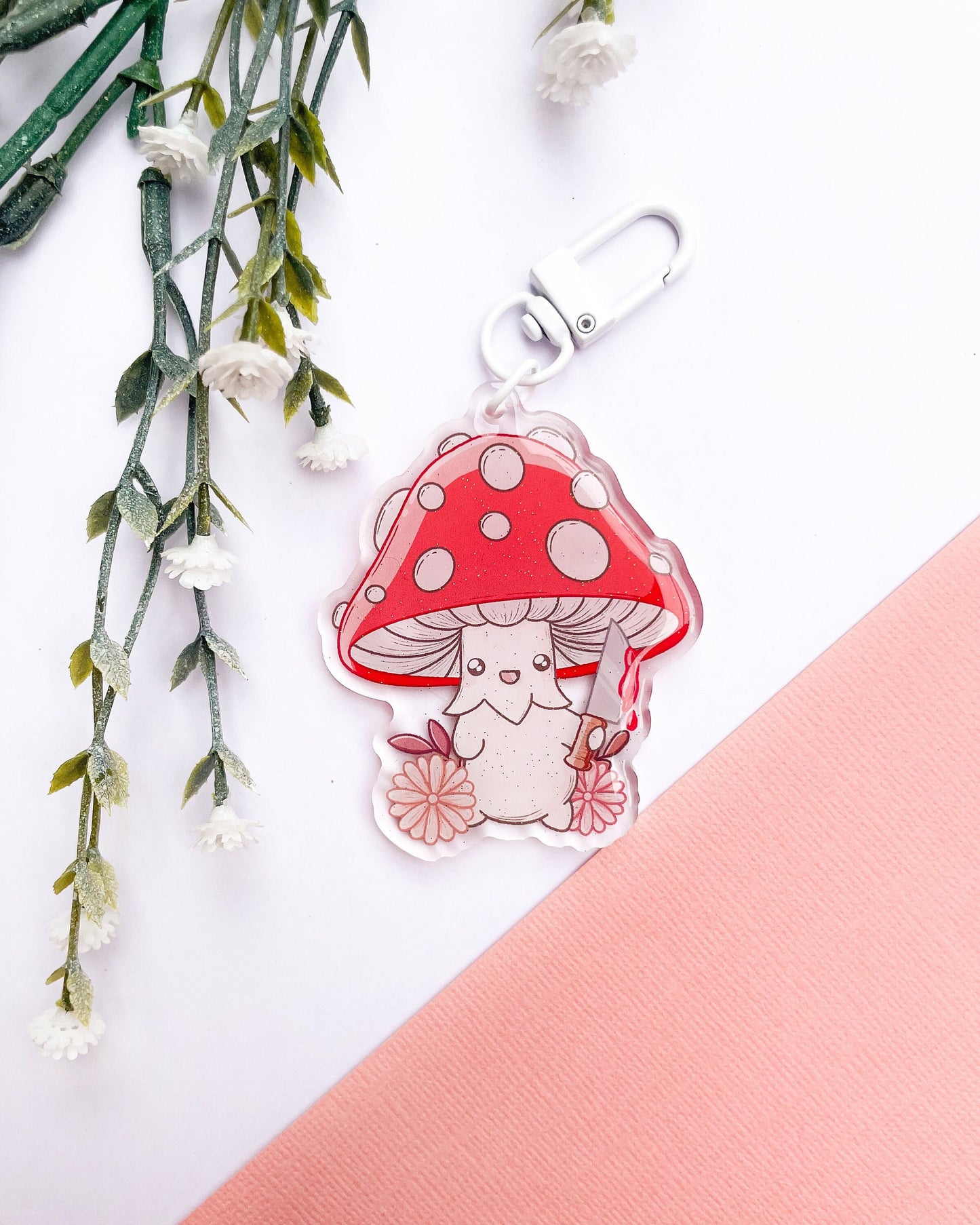 Mushroom Knife Keychain
