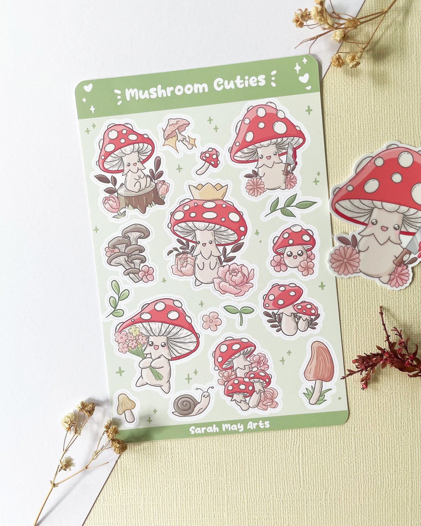 Helaian Pelekat Cendawan Cuties