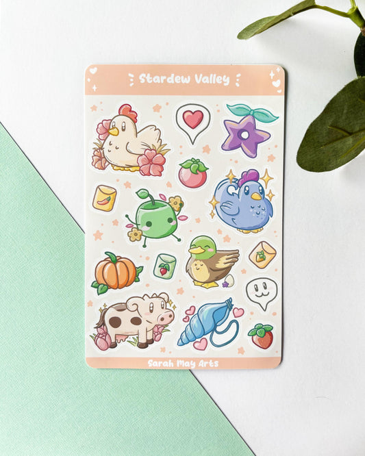 Cozy Farming Valley Sticker Sheet