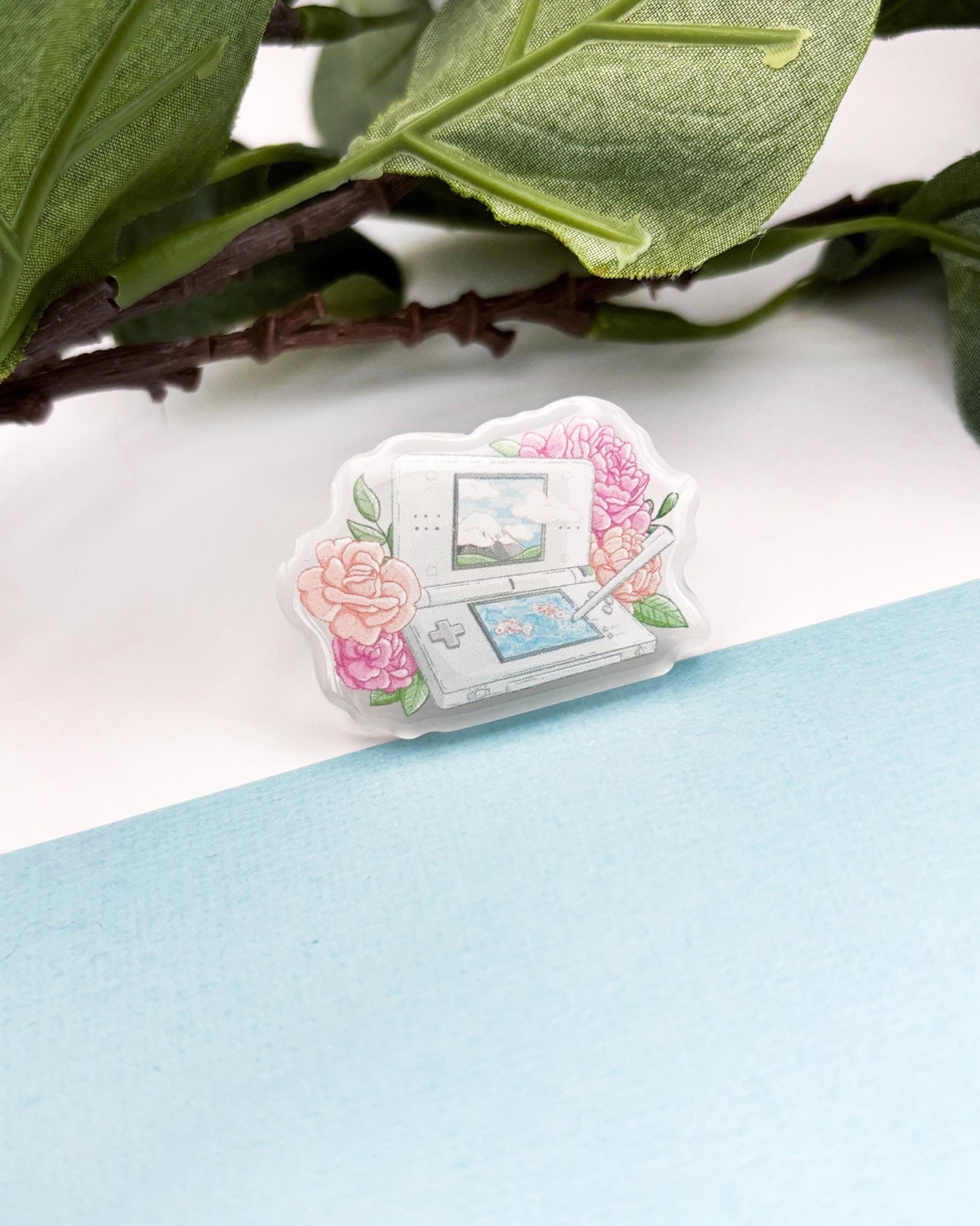 Dual-Screen Handheld Acrylic Pin