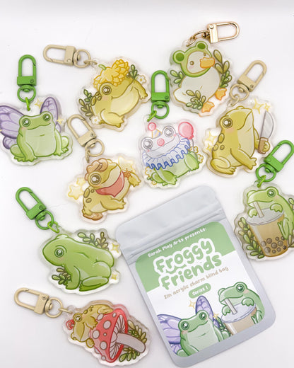 Beg Buta Rantai Kunci Froggy Friends