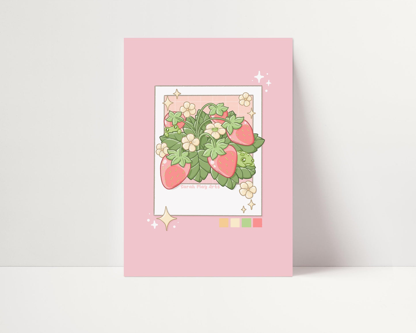Strawberry Vintage Photo Art Print